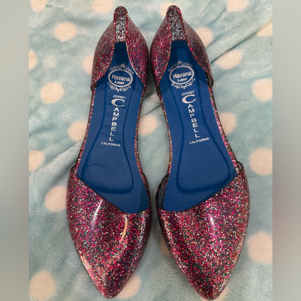 Jeffrey Campbell Havana Multicolor Glitter Flats
